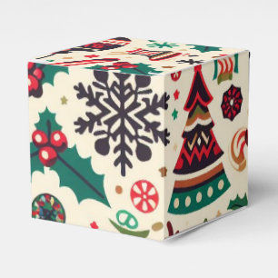 Luxurious Christmas Season Pattern Favour Box