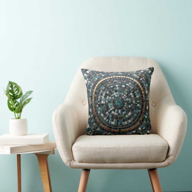 Luxurious Circular Mosaic Wall Macro Cushion (Chair)