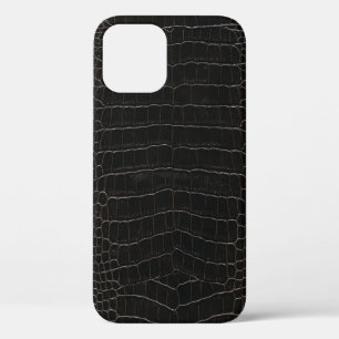 Luxurious crocodile leather: textile texture. iPhone 12 case