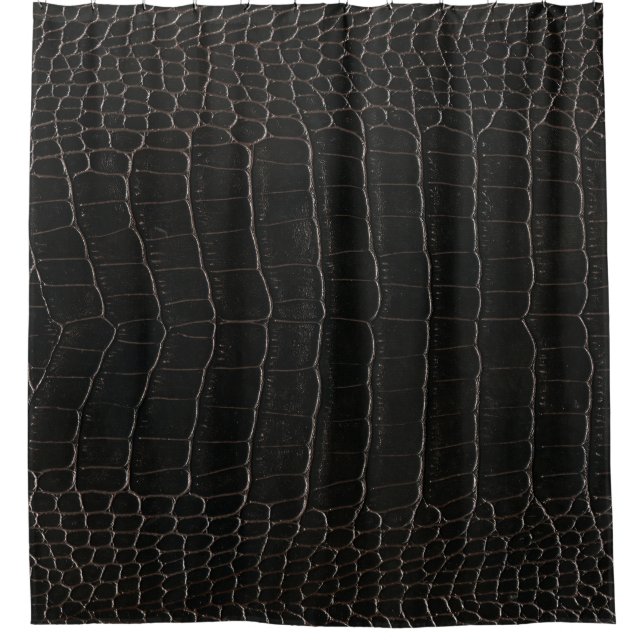 Luxurious crocodile leather: textile texture. shower curtain (Front)