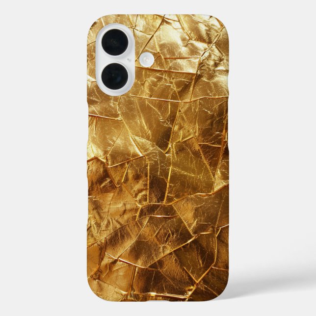 Luxurious Crumpled Gold Foil iPhone Case (Back)