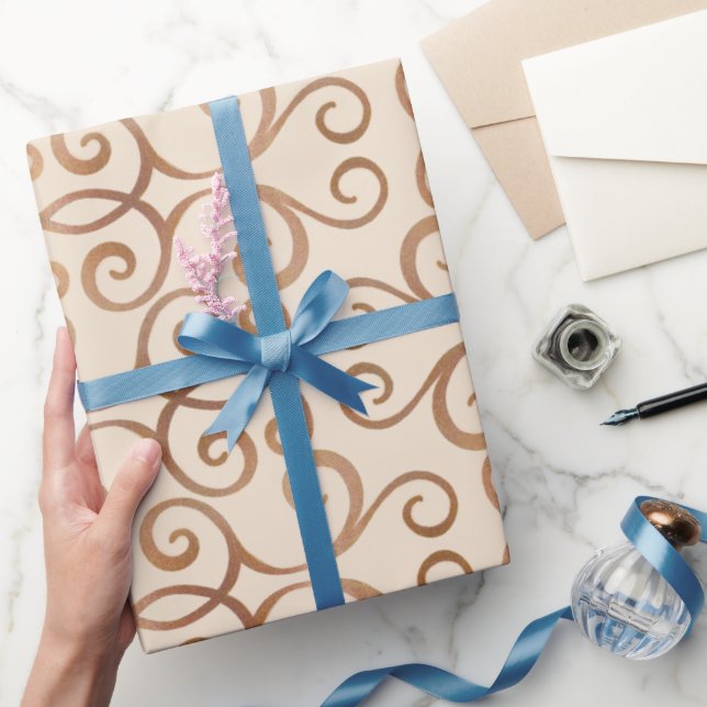 Luxurious Damask Pattern Wrapping Paper (Gifting)