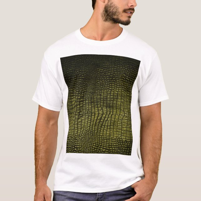 Luxurious dark crocodile skin texture. T-Shirt (Front)