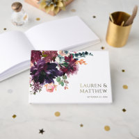 Luxurious Dark Watercolor Floral Wedding