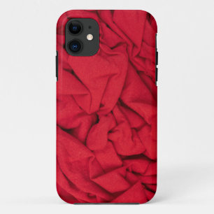 Luxurious Deep Crimson Crumpled Textile Background Case-Mate iPhone Case