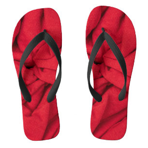 Luxurious Deep Crimson Crumpled Textile Background Jandals