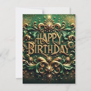 Luxurious Design Birthday Postcard