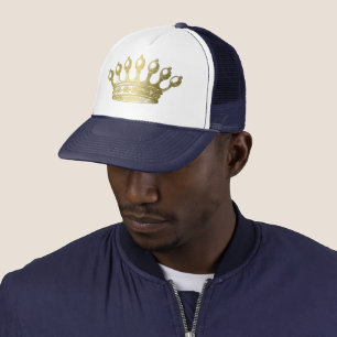 Luxurious Esoteric Gold Crown Trucker Hat