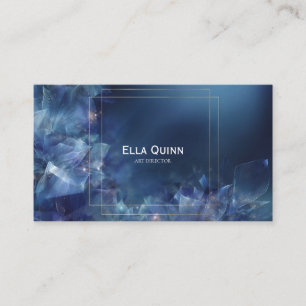 Luxurious Ethereal Abstract Floral Gold Frame Business Card