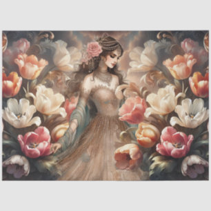 Luxurious Ethereal Beauty & Baroque Style Florals  Tissue Paper