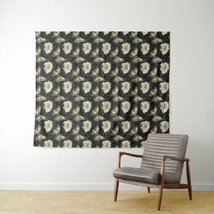Luxurious Floral & Butterfly Seamless Pattern Tapestry