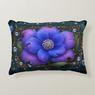 Luxurious Flower With Ornate Frame Decorative Cushion