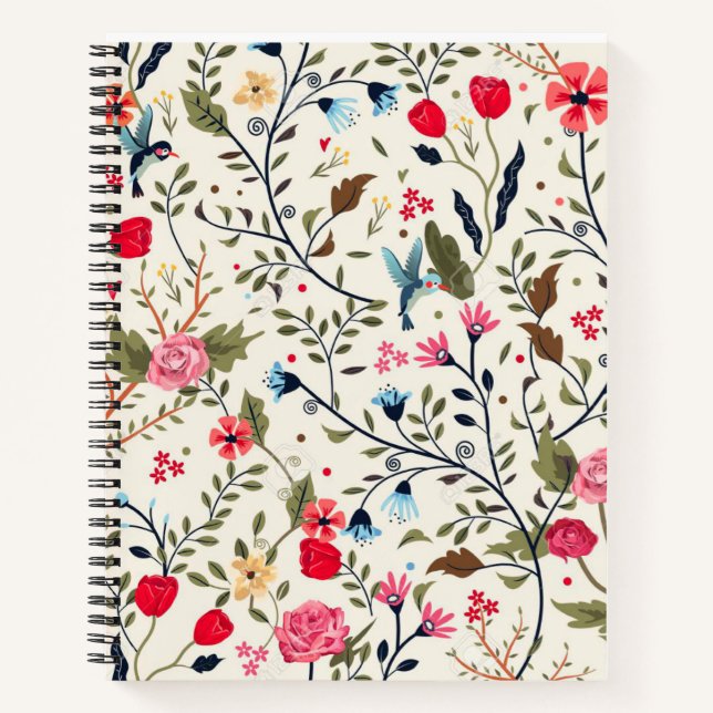 Luxurious Flowery Spiral notebook (Front)