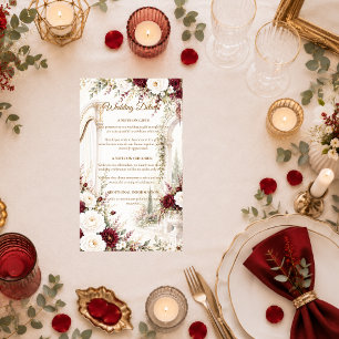 Luxurious Garden Harp Romance Wedding Enclosure Card