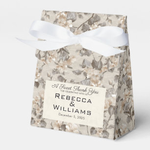 Luxurious Gardenias Flower Botanical Wedding Favour Box