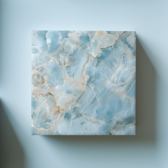 Luxurious Gemstone Light Blue Modern Aesthetic Tile (Luxurious Gemstone Light Blue Modern Aesthetic Ceramic Tile)
