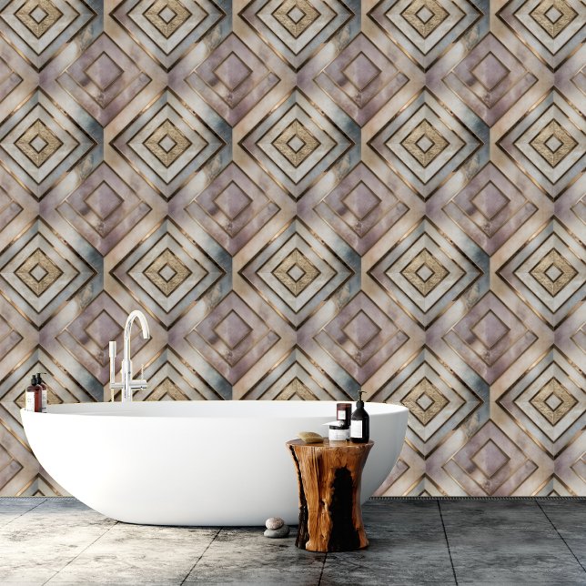 Luxurious, Geometric Marble Stone DIY Peel & Stick Wallpaper (Creator Uploaded)