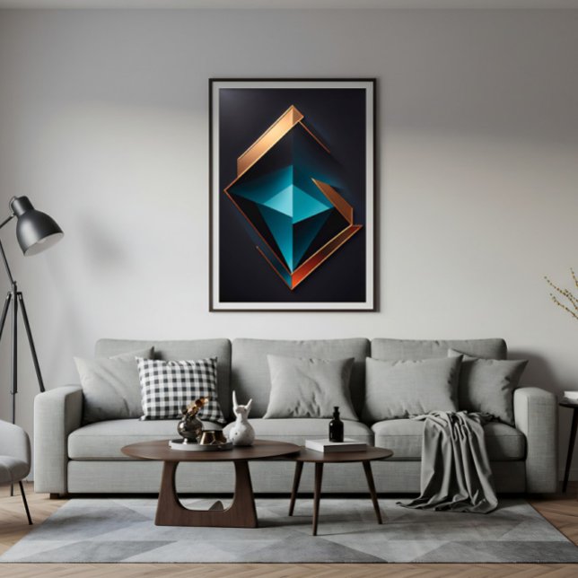 Luxurious Geometry: The Sparkle of the Future in A Canvas Print (Creator Uploaded)