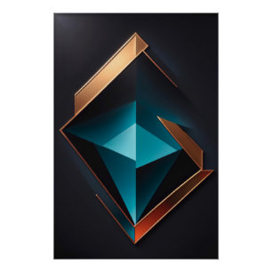 Luxurious Geometry: The Sparkle of the Future in A Poster