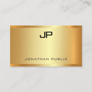 Luxurious Glamour Gold Look Modern Trendy Template Business Card