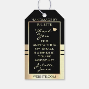 Luxurious Gold and Black Colour Packaging Thank Yo Gift Tags
