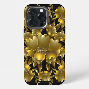 Luxurious Gold Carving Floral iPhone 13 Pro Case