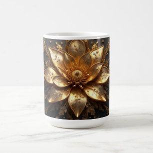 Luxurious Gold Flower Coffee Mug