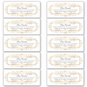 Luxurious Gold Foil Swirls Elegant White Product