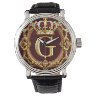 Luxurious Gold Frame With Crowned Monogram Watch