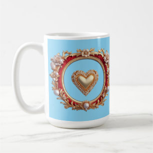 Luxurious Gold Frame With Pearls Coffee Mug