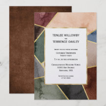 Luxurious Gold Geometric Blue Brown Green