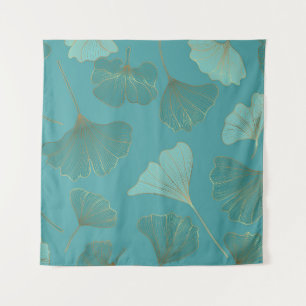 Luxurious gold Ginkgo, vintage wallpaper. Tapestry