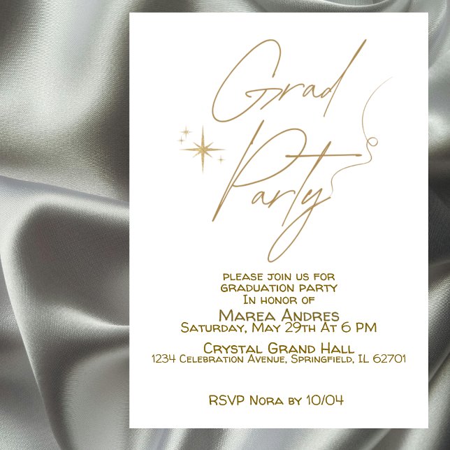 Luxurious Gold Graduation Design  Magnetic Invitation (Creator Uploaded)