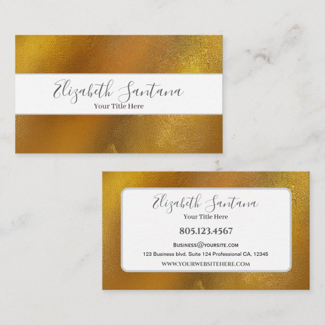 Luxurious Gold Leaf Business Card (Front/Back)