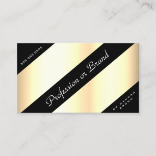 Luxurious Gold Ombre Modern Black Lines Boutique Business Card