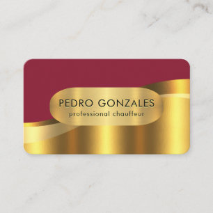 Luxurious Gold Wave Boutique Chauffeur Business Card