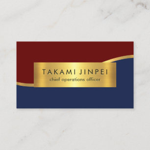 Luxurious Gold Wave Layers CEO Boss Business Card