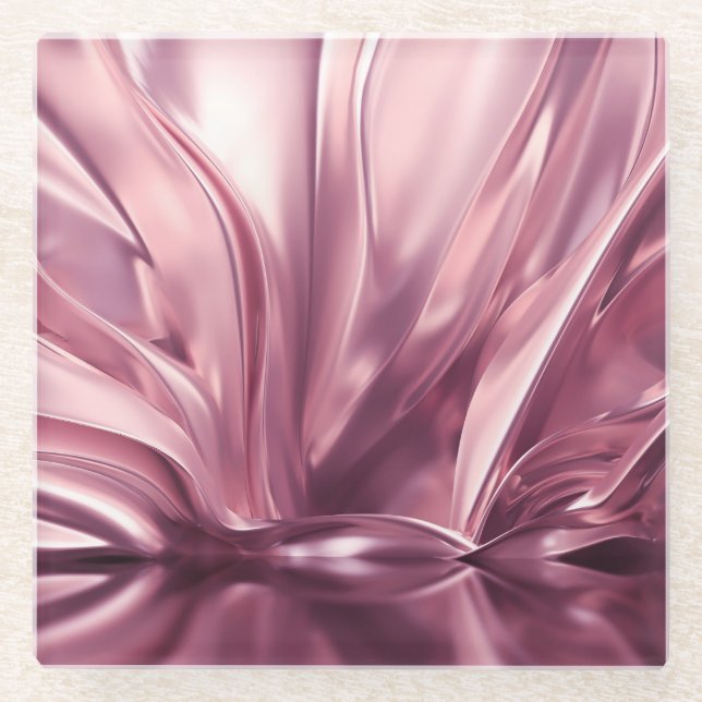 Luxurious Golden 3D Illustration Background Glass Coaster (Front)