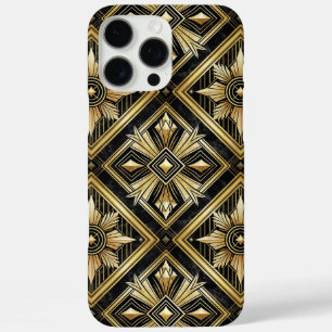 Luxurious Golden Geometric 1920's Dimond Art Deco iPhone 16 Pro Max Case