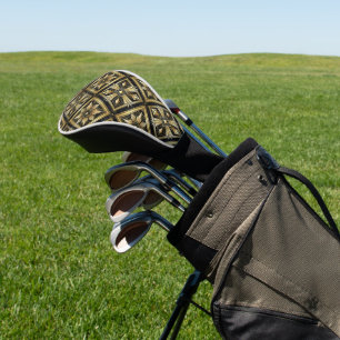 Luxurious Golden Geometric 1920's Dimond Art Deco Golf Head Cover