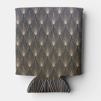 Luxurious Golden: Geometric Wallpaper Vintage Can Cooler