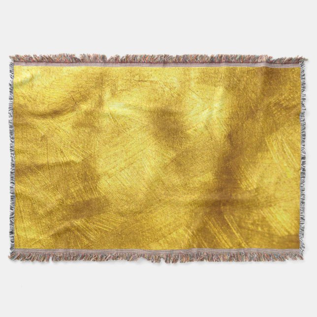 Luxurious Golden Texture Design Throw Blanket (Front)