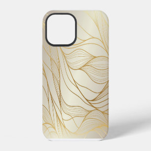 Luxurious Golden Waves: Premium Vintage Design iPhone 12 Case