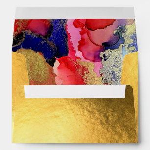 Luxurious Golden Wedding Envelope