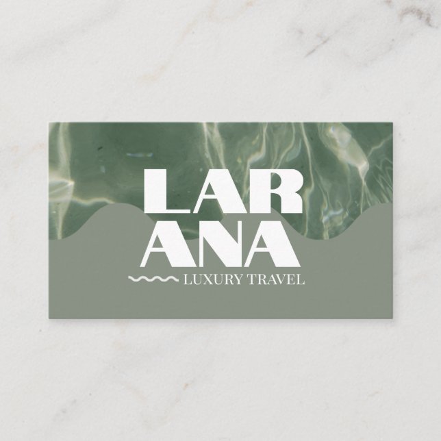 luxurious green business card (Front)