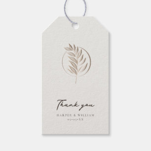 Luxurious ivory thank you gift tags