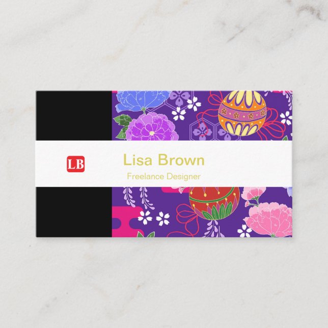 Luxurious Japanese-Style business card (Front)