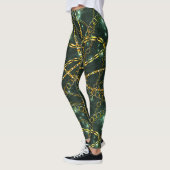 Luxurious Leggings with Golden Chain Pattern (Left)