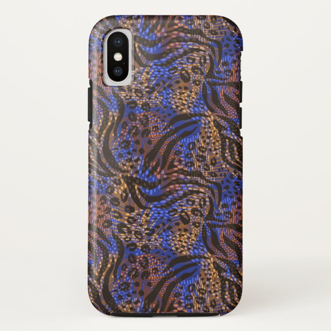 Luxurious Leopard and Zebra Print Pattern Case-Mate iPhone Case (Back)