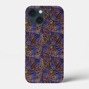 Luxurious Leopard and Zebra Print Pattern iPhone 13 Mini Case